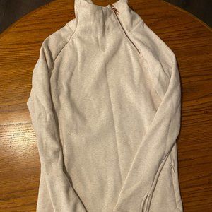 Cozy Karma Asym Sweatshirt Dress, Cream Color, XXS